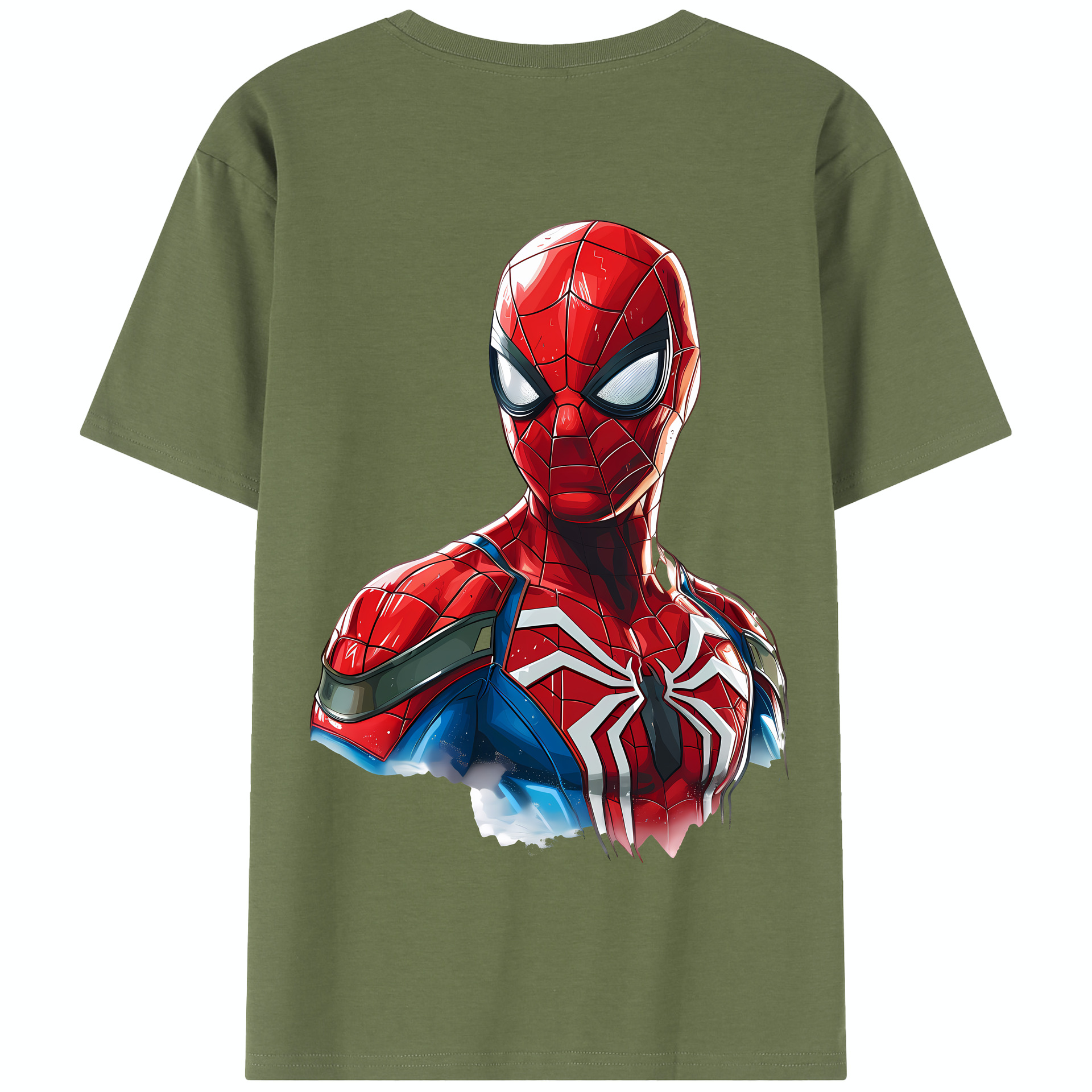 （画像用） Spider Man スパイダーマン 綿100％半袖Tシャツ（背面プリント）